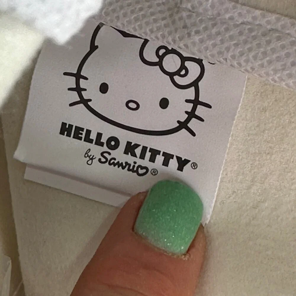 Hello Kitty Mini Backpack White Red Bow Faux Leather Sanrio 10" - Picture 12 of 16